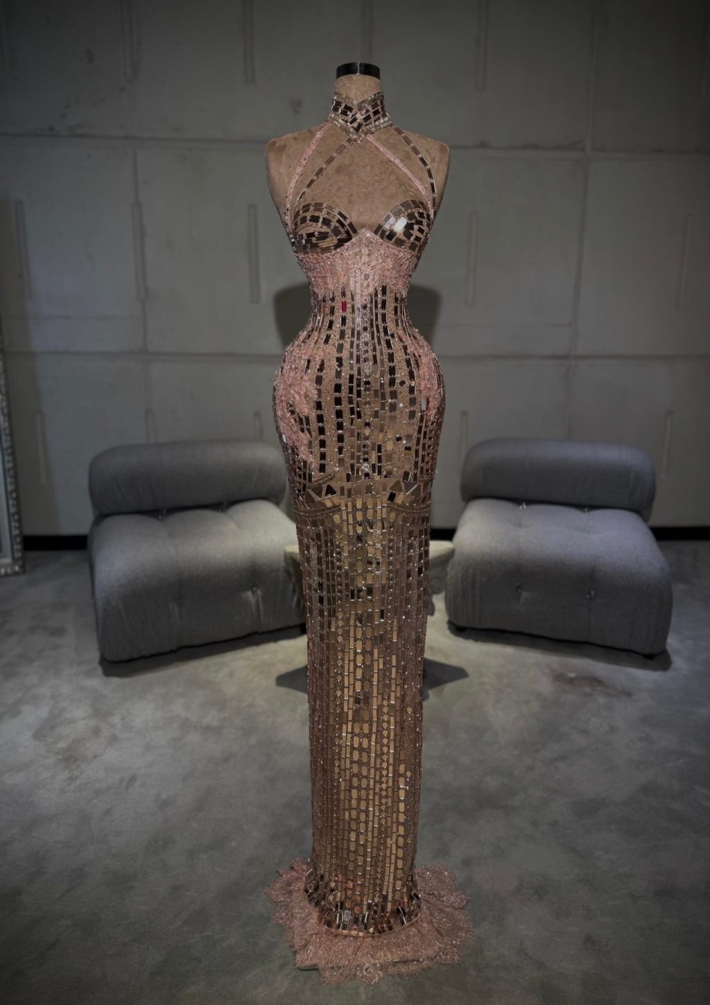 Saera - Mirror Mosaic Corset Gown